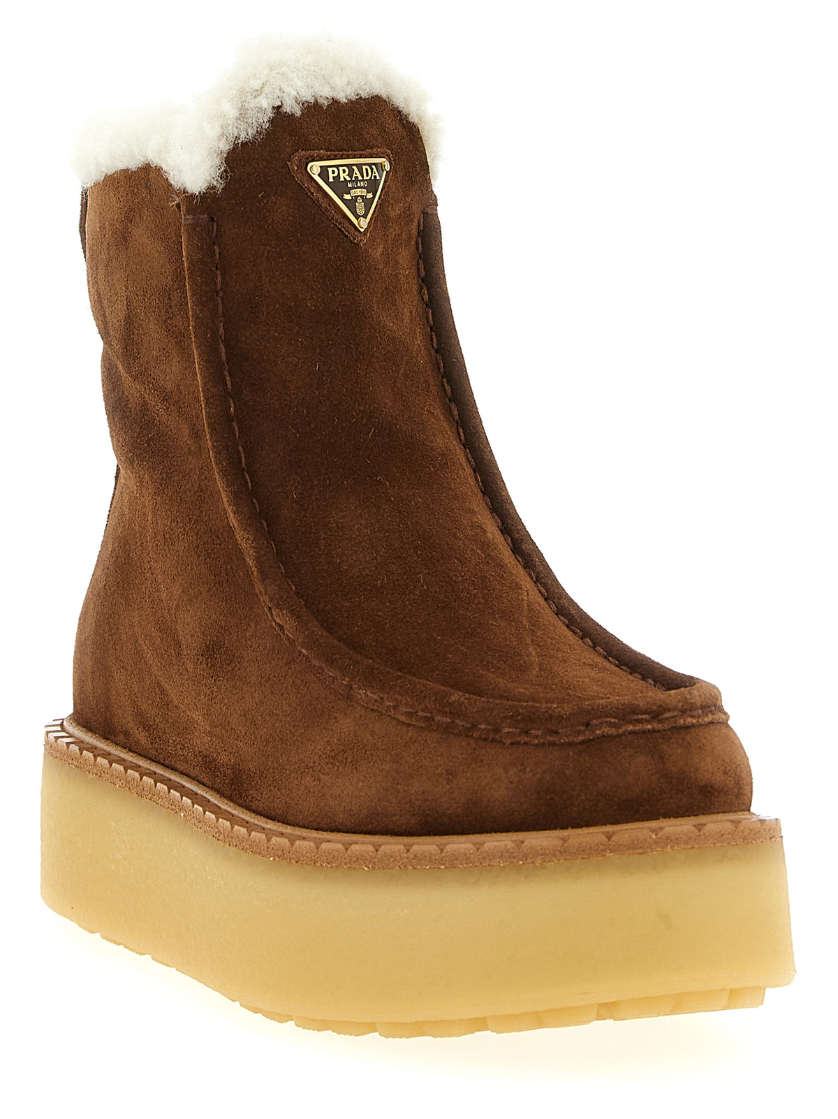Prada Women Suede Ankle Boots