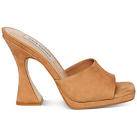 Lipa Womens Comfort Insole Square Toe Mule Sandals