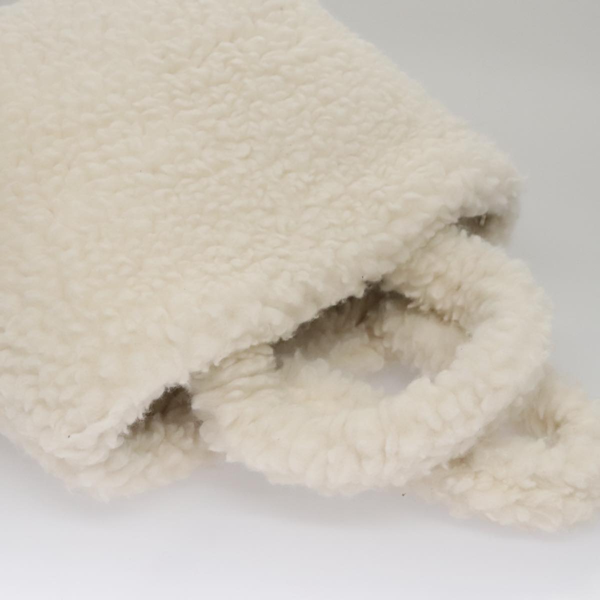 Prada Shearling White Wool Handbag (Pre-Owned)