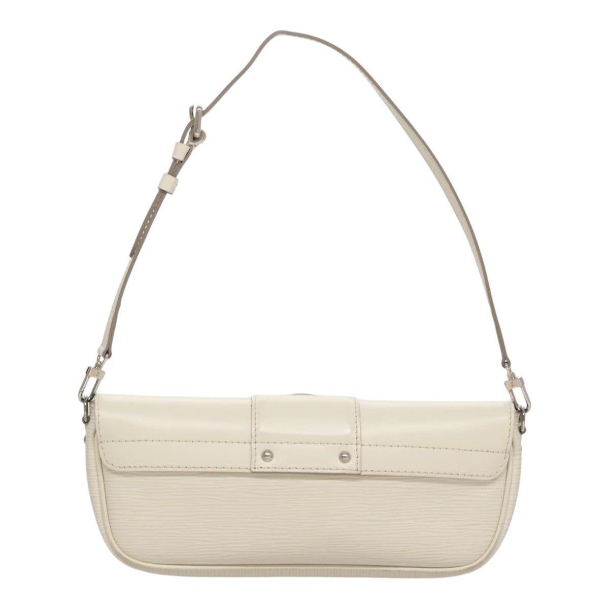 Louis Vuitton Montaigne White Leather Shoulder Bag (Pre-Owned)