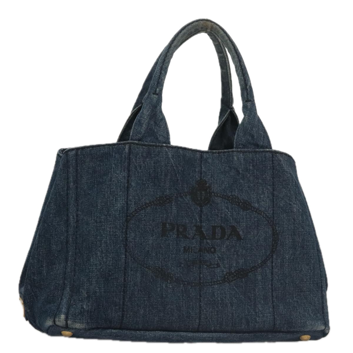 Prada Canapa Blue Denim - Jeans Tote Bag (Pre-Owned) OS Blue