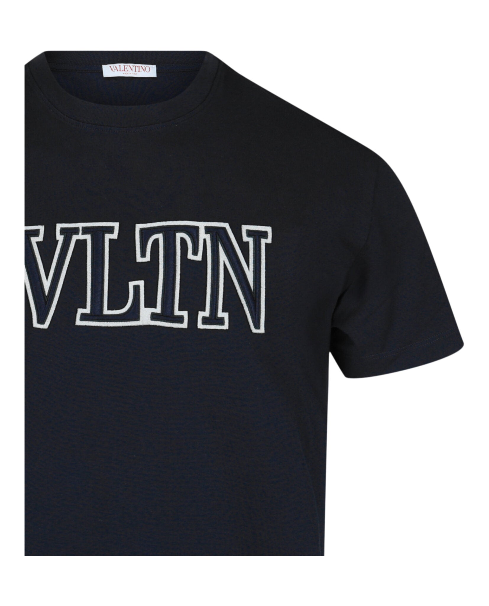 VALENTINO VLTN Tシャツ ブラック Valentino Mens VLTN Outline Logo-Embroidered T-Shirt – Bluefly