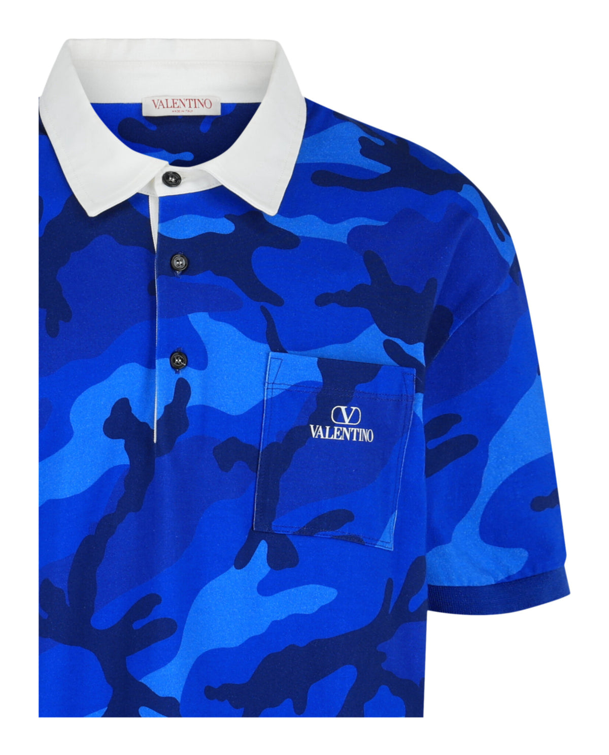 Valentino Valentino Mens Camouflage Print Polo Shirt