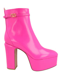 Valentino Valentino Womens Tan-Go Platform Leather Boots