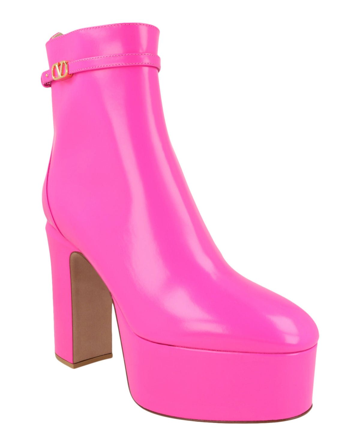 Valentino Valentino Womens Tan-Go Platform Leather Boots