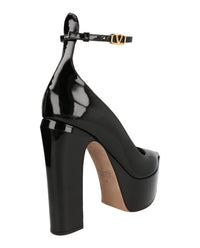 Valentino Valentino Womens Tan-Go Patent Leather Platform Pumps
