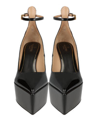 Valentino Valentino Womens Tan-Go Patent Leather Platform Pumps