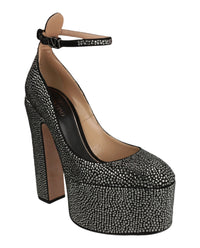Valentino Valentino Womens Tan-Go Crystal Embellished Platform Pumps
