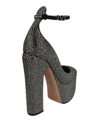Valentino Valentino Womens Tan-Go Crystal Embellished Platform Pumps
