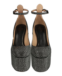 Valentino Valentino Womens Tan-Go Crystal Embellished Platform Pumps