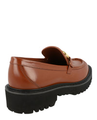 Valentino Valentino Womens VLogo Signature Glossed-Leather Loafers