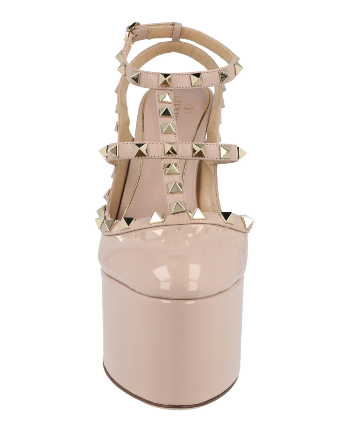 Valentino Valentino Womens Rockstud Patent Leather Platform Pumps