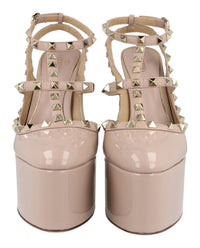 Valentino Valentino Womens Rockstud Patent Leather Platform Pumps