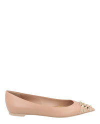 Valentino Valentino Womens Rockstud Alcove Leather Ballet Flats