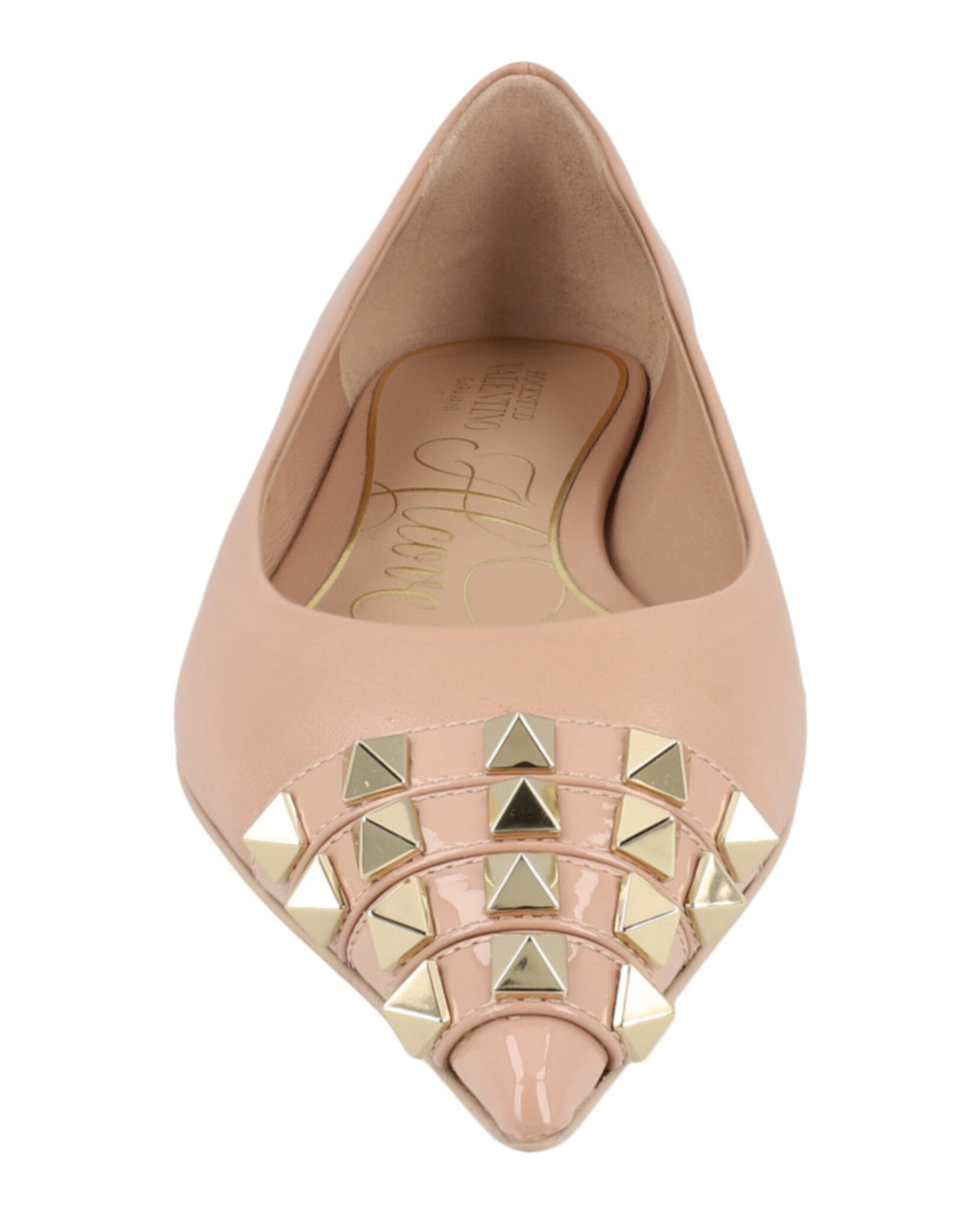 Valentino Valentino Womens Rockstud Alcove Leather Ballet Flats