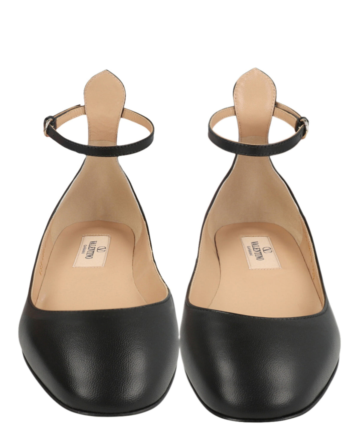 Valentino Valentino Womens Tan-Go Leather Ballet Flats