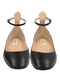 Valentino Valentino Womens Tan-Go Leather Ballet Flats