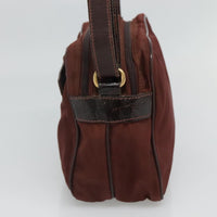Prada Re-Nylon Burgundy Synthetic Shoulder Bag (Pre-Owned)