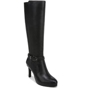 Taelynn Womens Zipper Leather Knee-High Boots