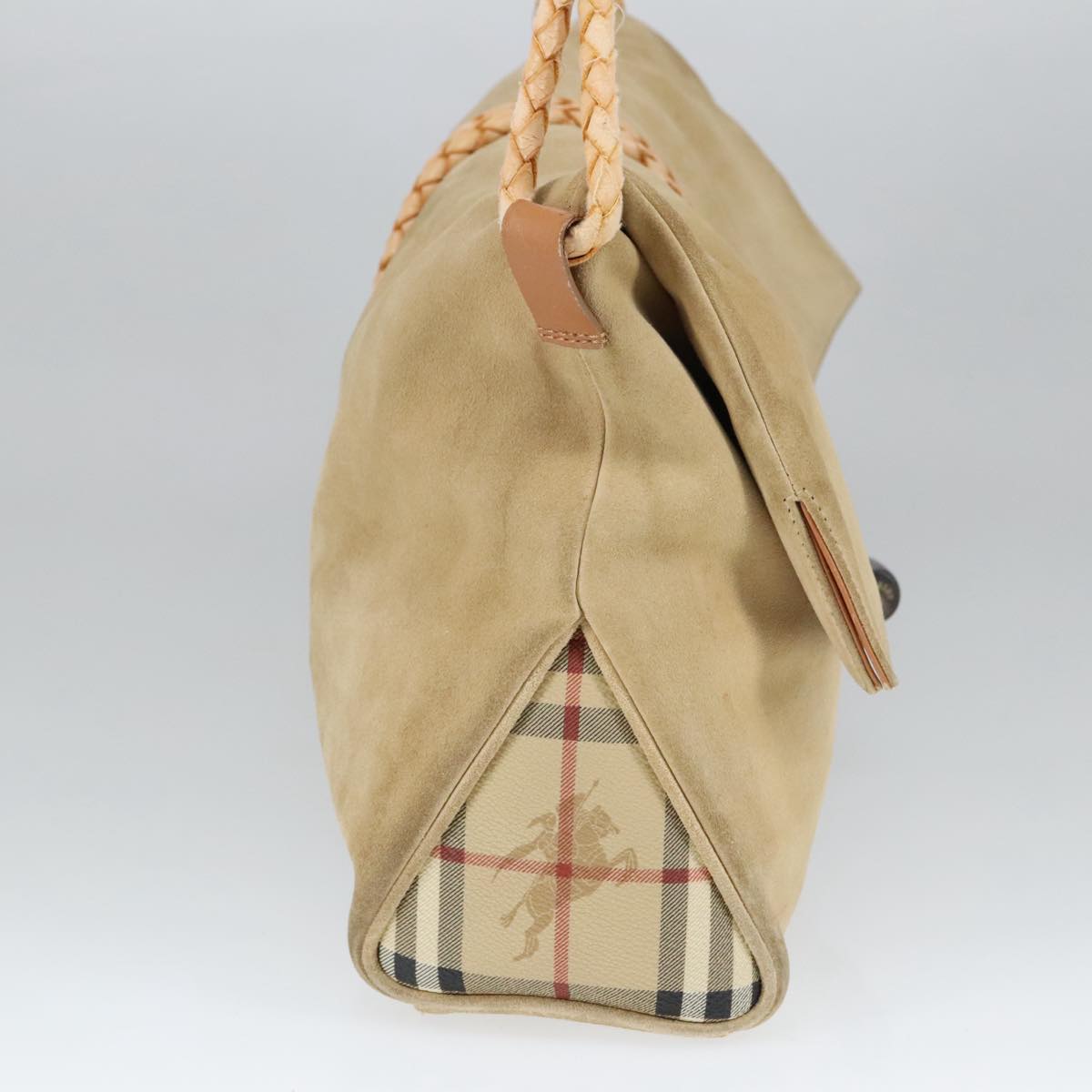 Burberry Beige Suede Shoulder Bag (Pre-Owned)