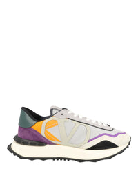 Valentino Mens VLogo Netrunner Suede Low-Top Sneakers