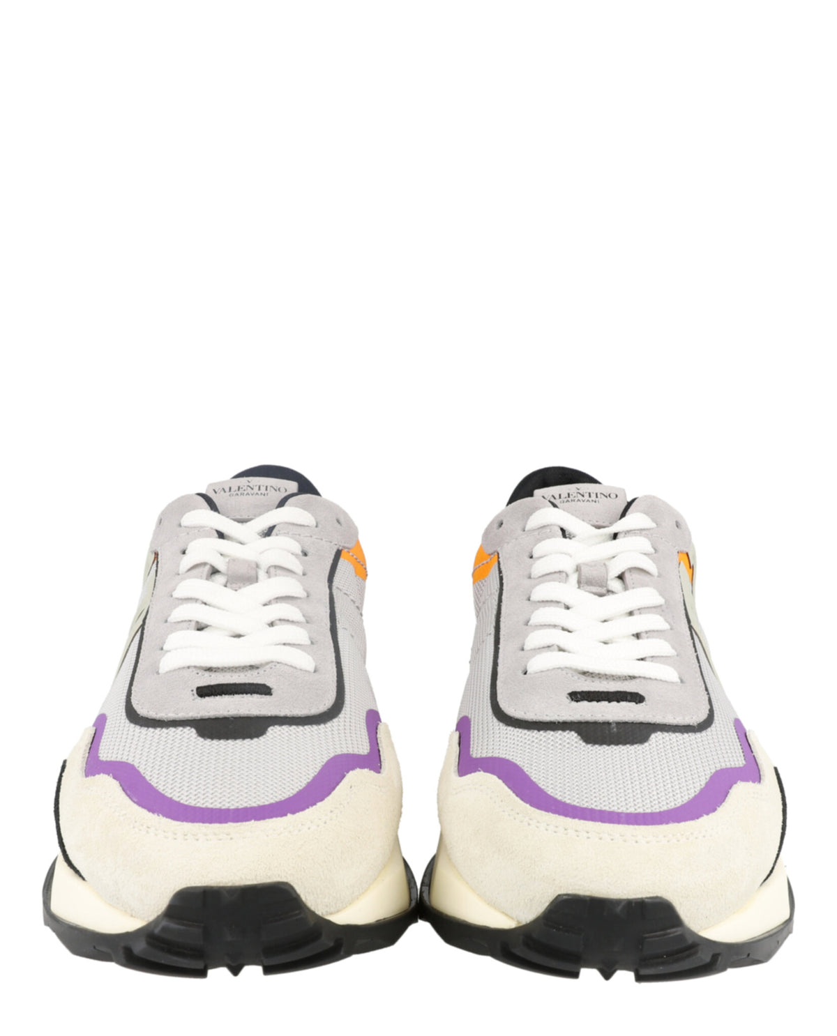 Valentino Mens VLogo Netrunner Suede Low-Top Sneakers