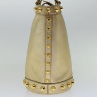 Prada Saffiano Gold Leather Handbag (Authentic Pre-Loved)