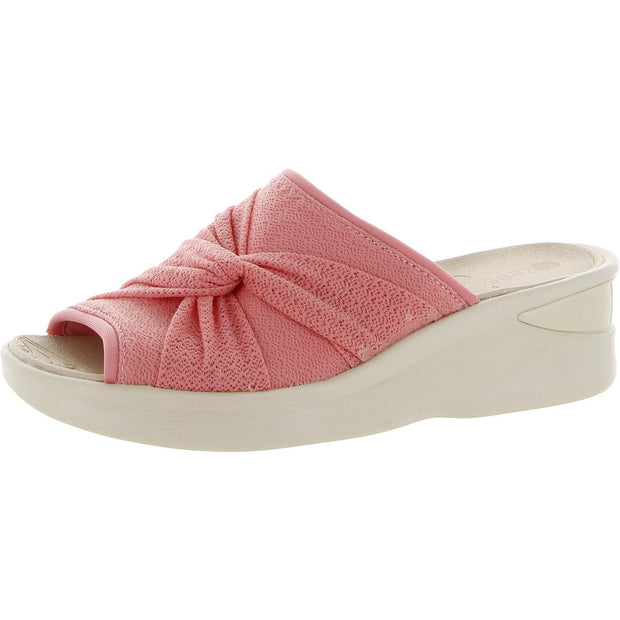 Smile II Womens Slip On Wedge Sandals