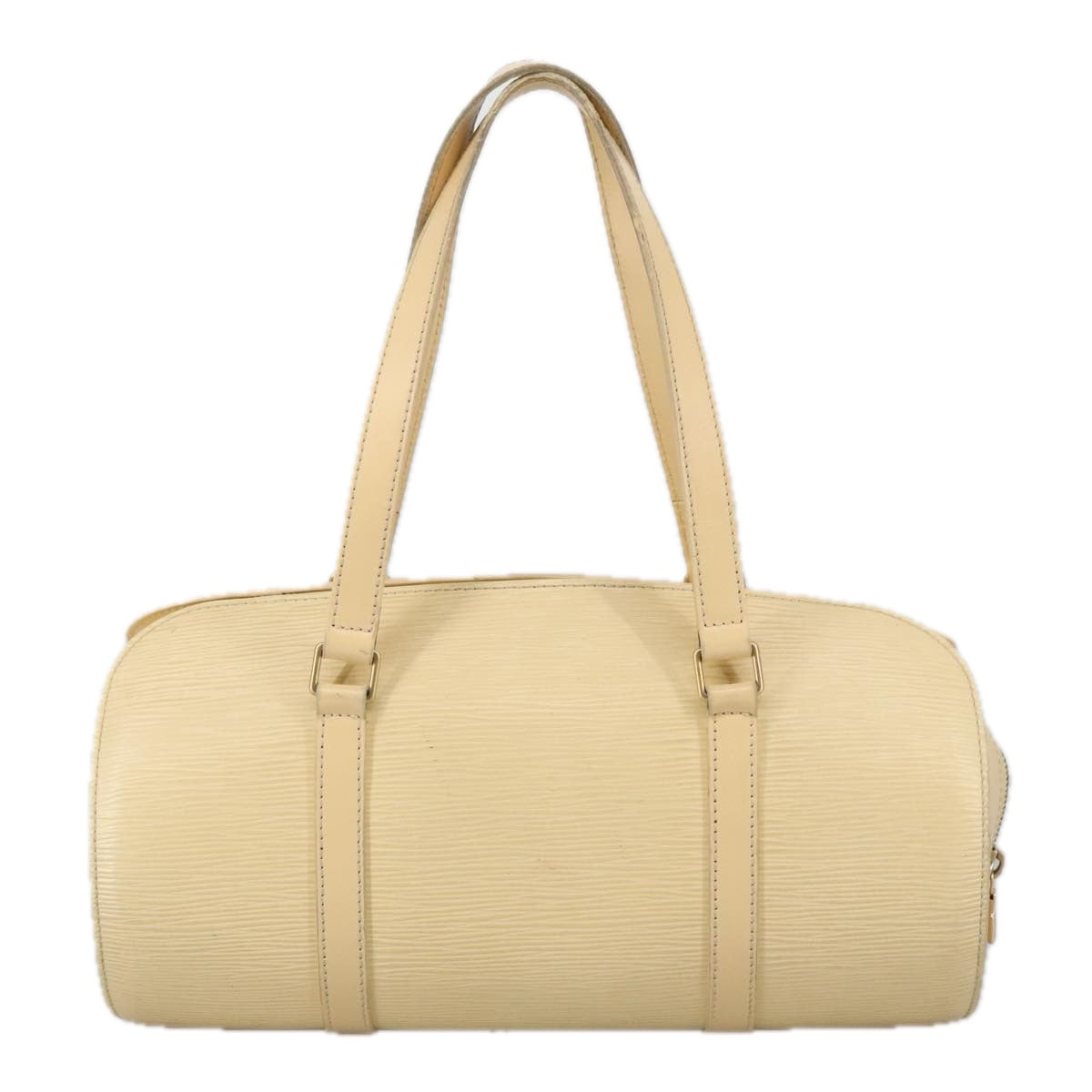 Louis Vuitton Soufflot Ecru Leather Handbag (Pre-Owned)