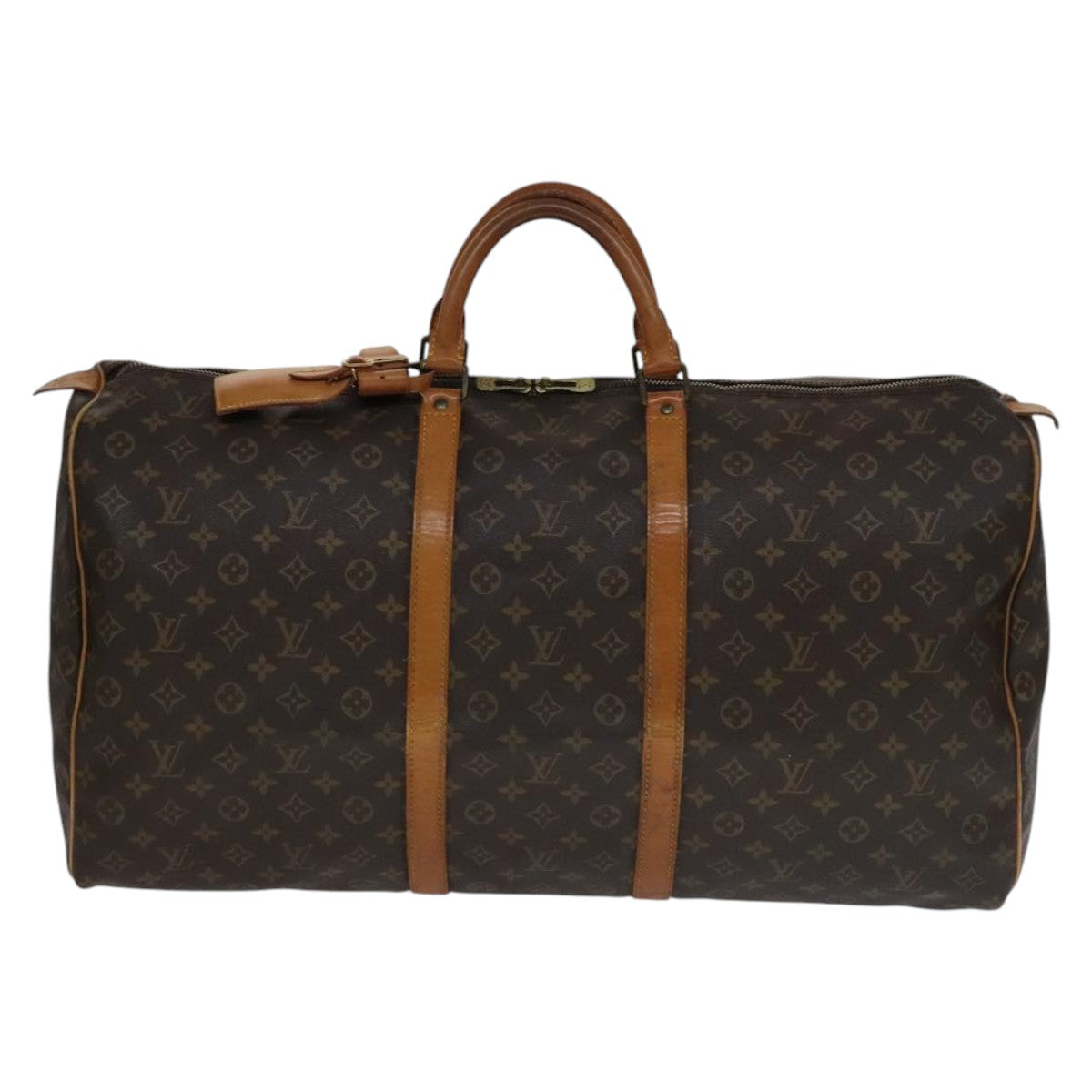 Louis Vuitton Keepall 60 Brown Canvas Travel Bag (Pre-Owned)