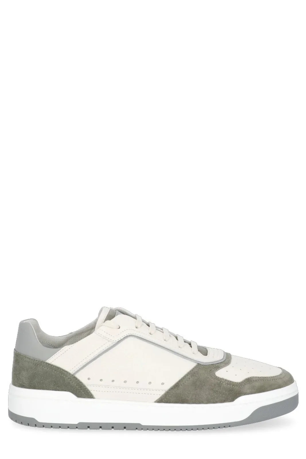 Brunello Cucinelli Color-Block Low-Top Sneakers in White1
