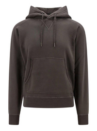 Tom Ford Mens Cotton Logo Hoodie in Gray Multi