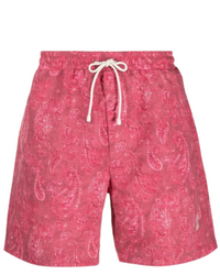 Brunello Cucinelli Brunello Cucinelli Pink Paisley Print Drawstring Swim Shorts