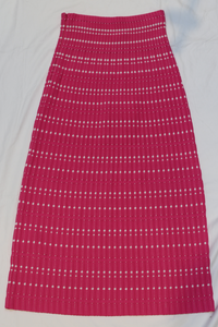 Alexander McQueen Geometric compact-knit midi skirt