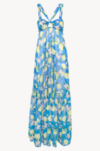 La Perla Amalfi Twist Long Dress In Blue Plm0074190