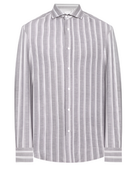 Brunello Cucinelli Mens Shirt In Green & White