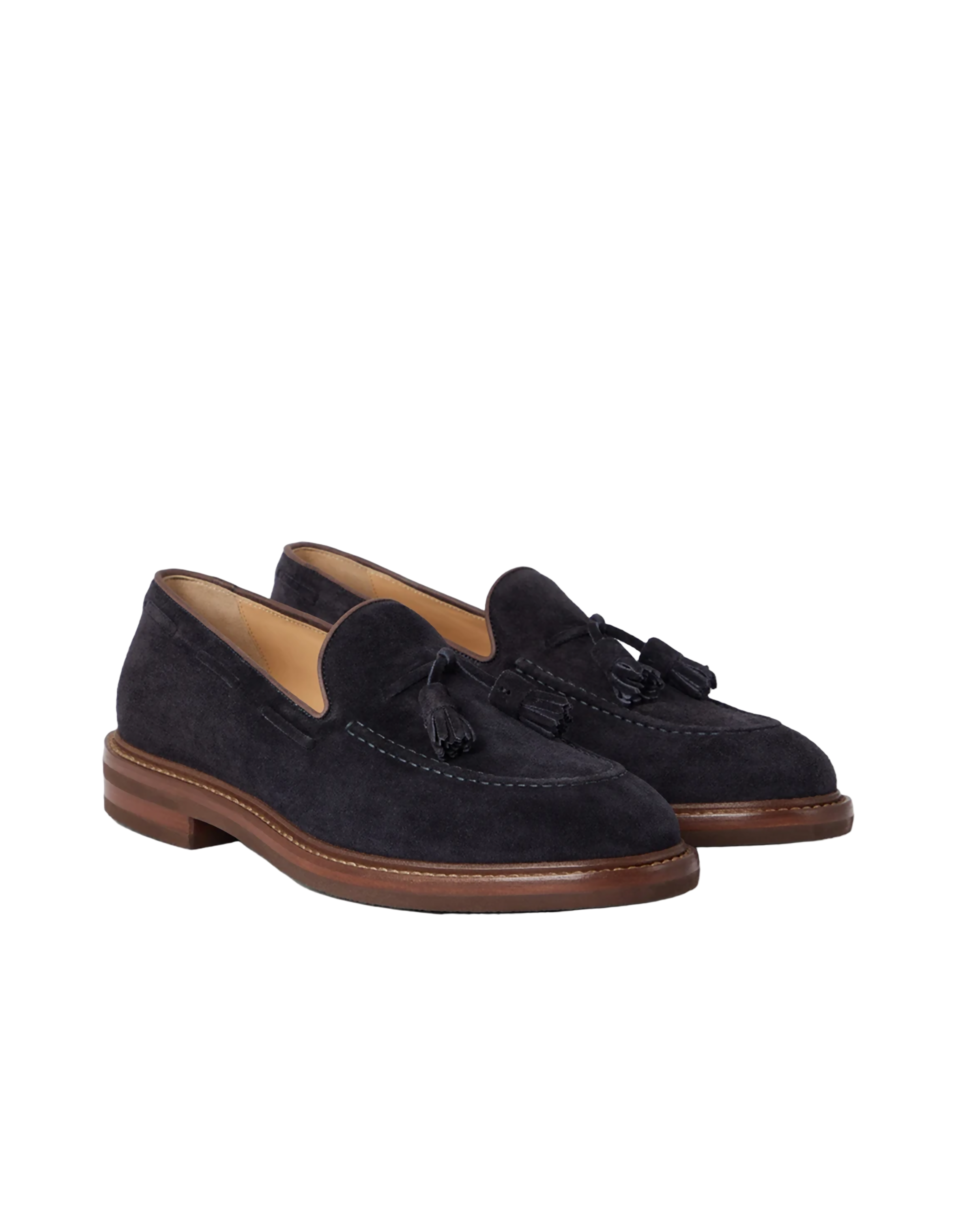 BRUNELLO CUCINELLI MENS LOAFERS IN NAVY