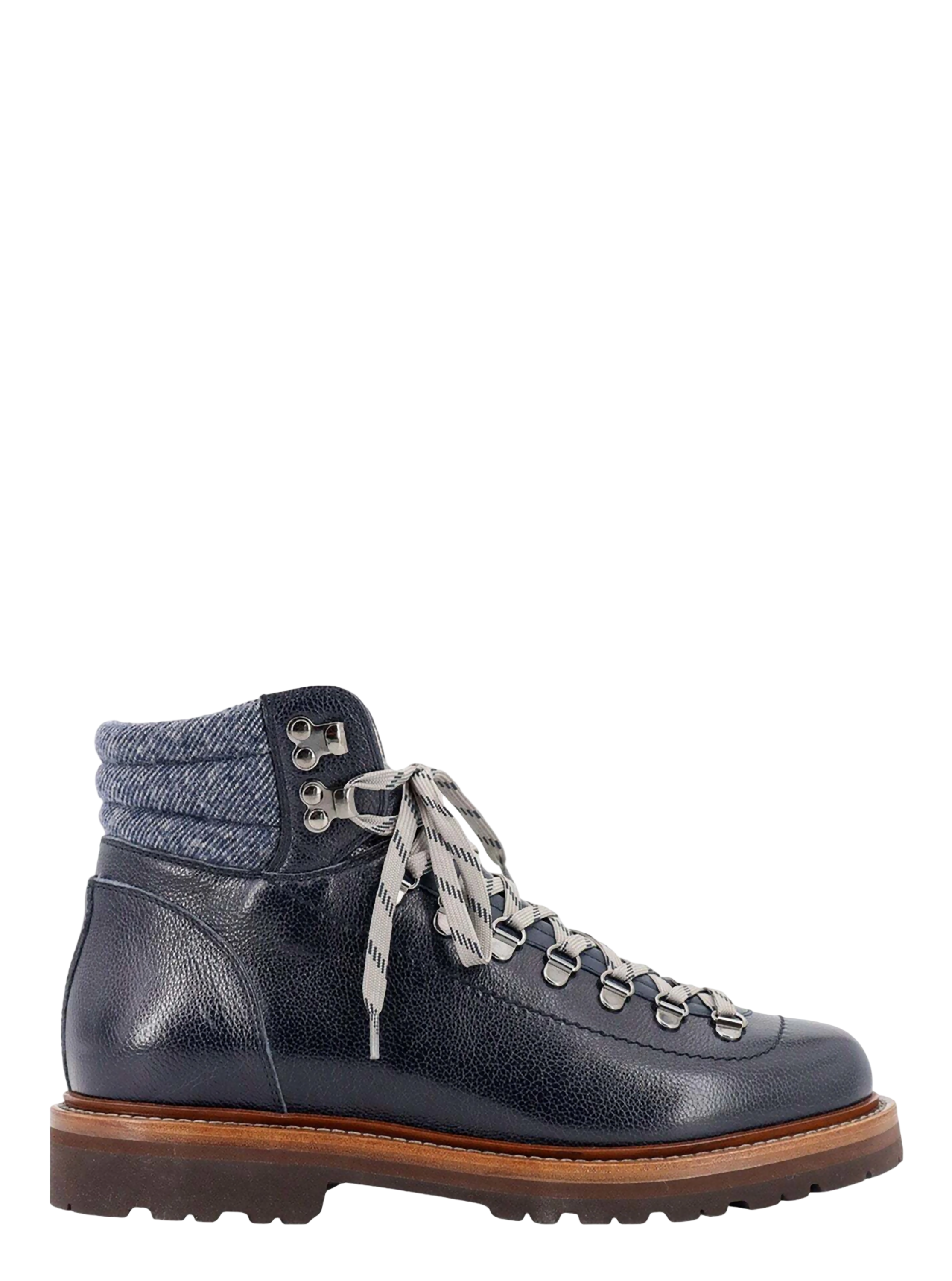 BRUNELLO CUCINELLI MENS ANKLE BOOTS IN NAVY BLUE