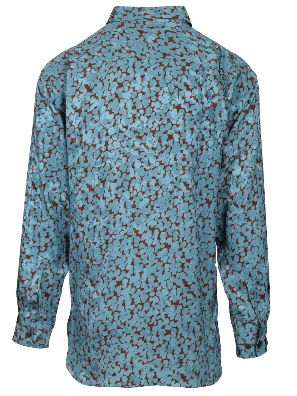 Dries Van Noten Men Shiny Satin Shirt
