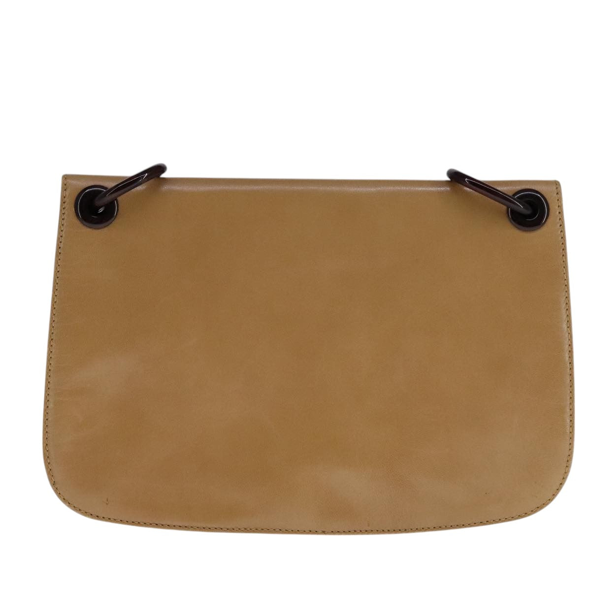 Prada Beige Leather Shoulder Bag (Pre-Owned)