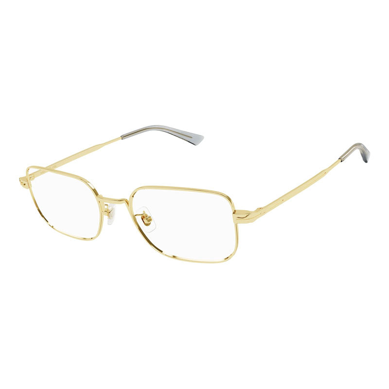 Montblanc Eyeglasses Square Full Rim, Gold Frame and Clear Demo Lens Lens MB0267O004