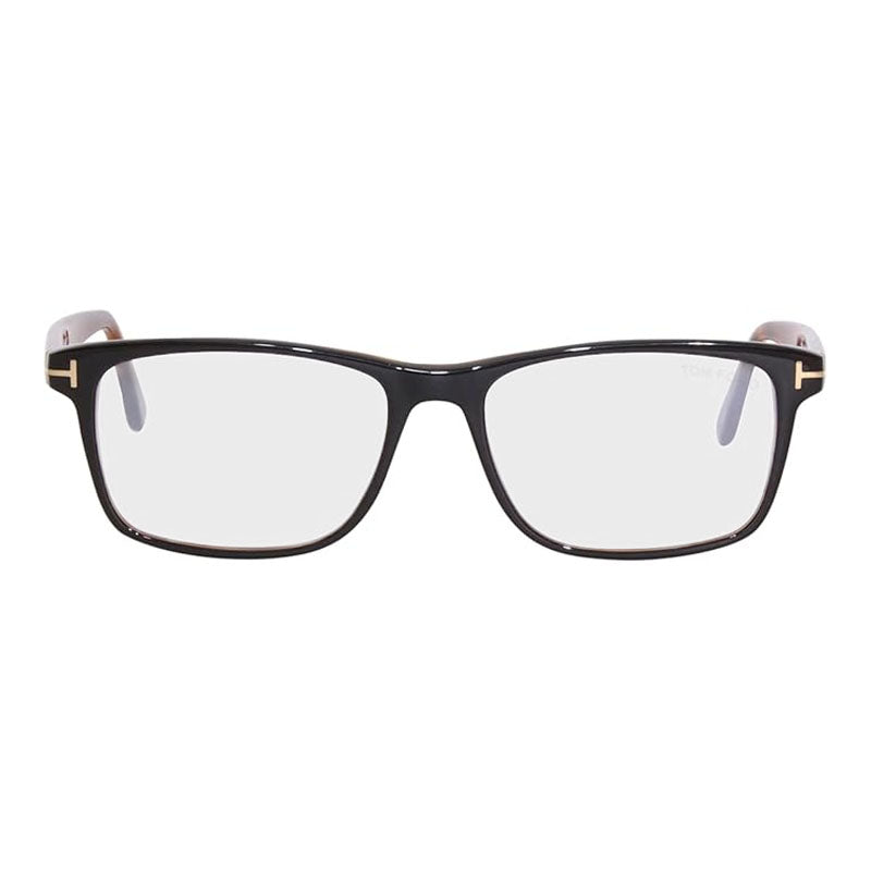 Tom Ford Tom Ford Eyeglasses Rectangle Full Rim, Transparent Grey Frame and Clear Blue Light Block Lens FT5752-B020