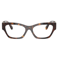 Versace Eyeglasses Cat Eye Full Rim, Havana Frame and Clear Demo Lenses Lens VE3367U108