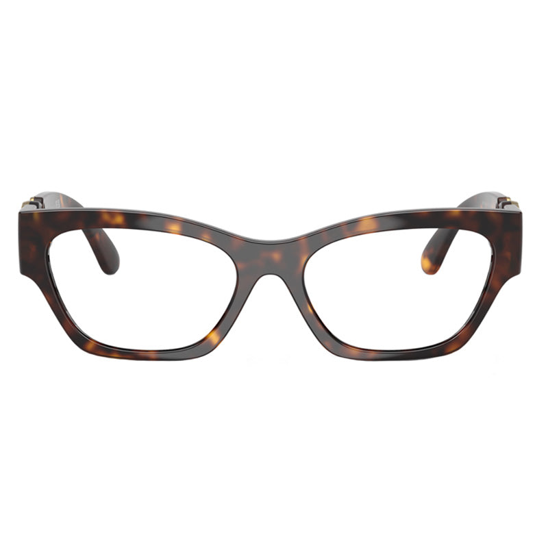 Versace Eyeglasses Cat Eye Full Rim, Havana Frame and Clear Demo Lenses Lens VE3367U108