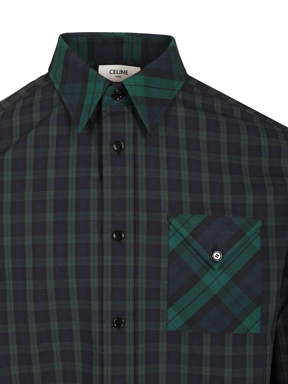Celine Celine Men Checked Cotton Shirt