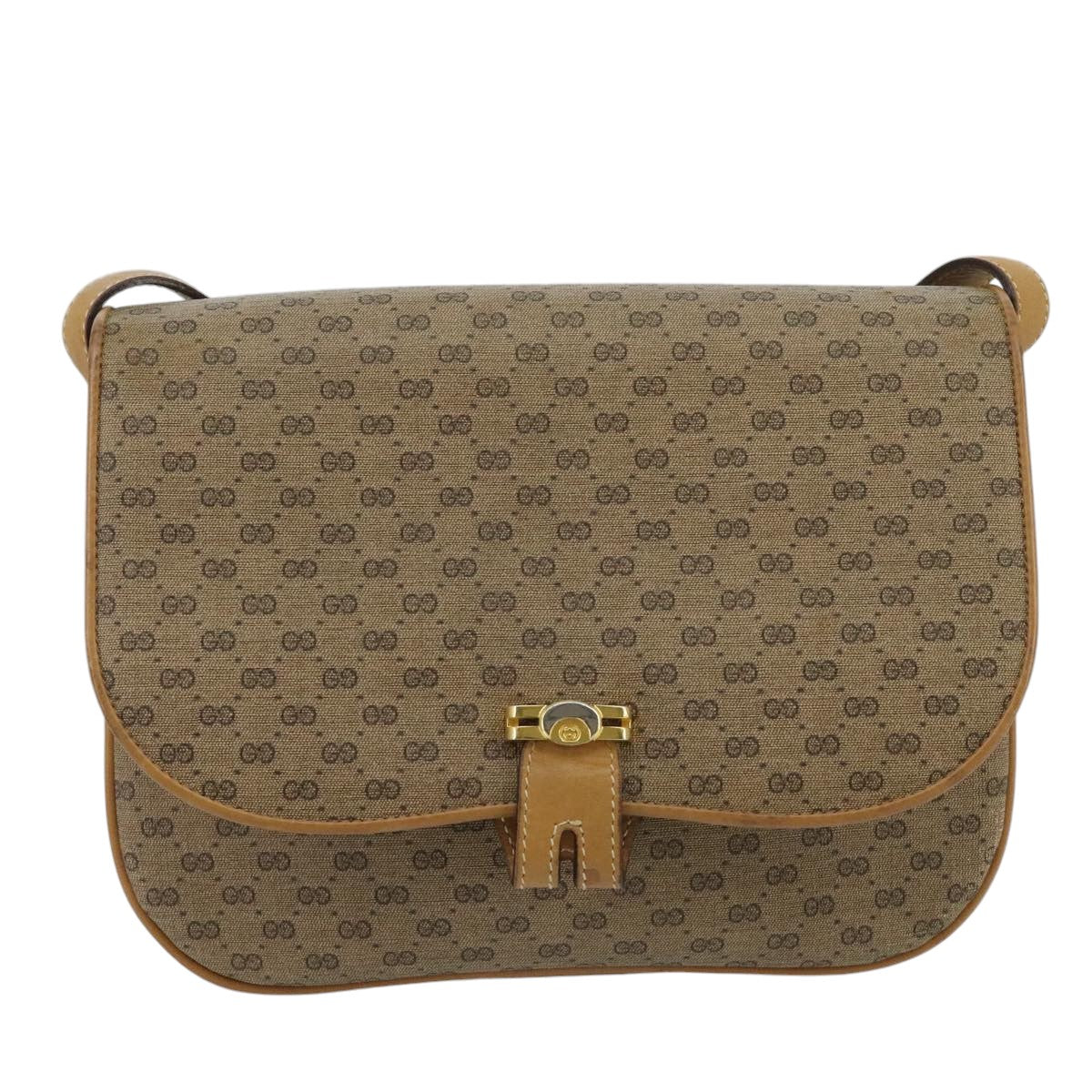 Gucci Beige Canvas Shoulder Bag (Pre-Owned)