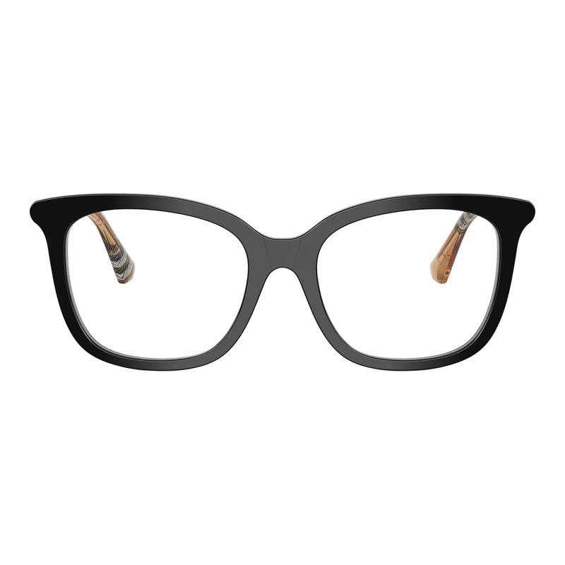 Burberry Eyeglasses Square Full Rim, Black Frame and Clear Demo Lens Lens BE24304161