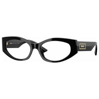 Versace Eyeglasses Oval Full Rim, Havana Grey Frame and Clear Demo Lenses Lens VE33695498