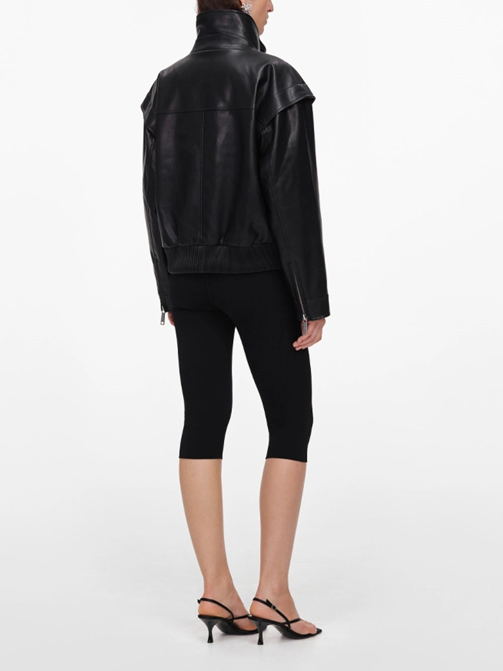 Self-Portrait Women Faux Leather Bomber Jacket