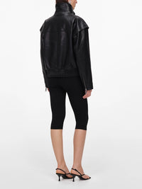 Self-Portrait Women Faux Leather Bomber Jacket